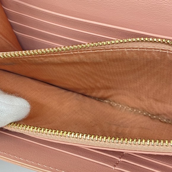 Christian Dior Cannage Long Wallet Enamel Pink - Picture 6 of 12